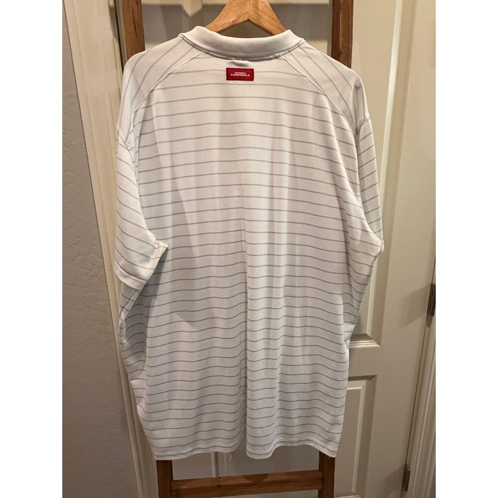 Nike Golf- White Striped Arizona Cardinals Polo- 3xl - Picture 6 of 7